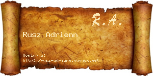 Rusz Adrienn névjegykártya
